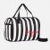 Sports bag with lightning, 2 outer pockets, long belt, black/white color