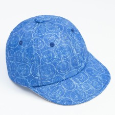 Baby cap with a straight visor minku blue color, river 50