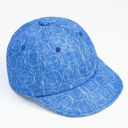 Baby cap with a straight visor minku blue color, river 50
