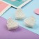 Hair crab "Beatrice Bunny" (set of 5 pcs) hearts, 2 cm, white