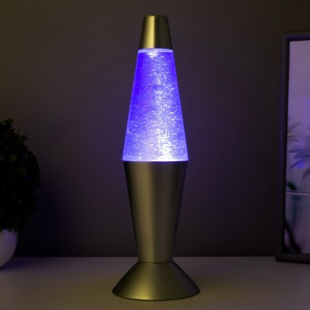 Smerch lamp LED lava, sparkles, silver 32 cm Risalux-3