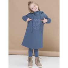 Dress for girls, height 110 cm, dark gray color