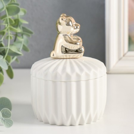 Coramics Coramics "Golden Bear" White relief 11.5x8.2x8.2 cm-1
