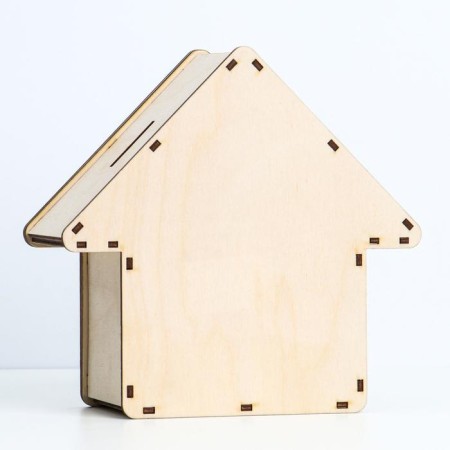 Souvenir "Piggy Code House", engraving, 20.5x20x9 cm, tree-1