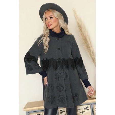 Cardigan female, size 44, gray color-7