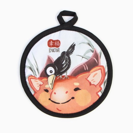 Set of Gift Ethel "Chinese Dragon": kitchener 40x73cm, take 17x17cm; cotton-4