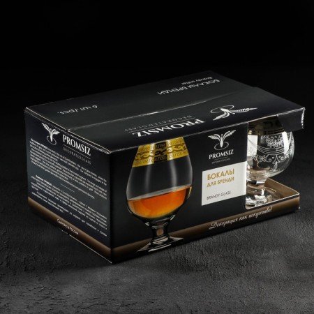 Set of glasses for Brandy "Russian Pattern", 400 ml, 6 pcs-2
