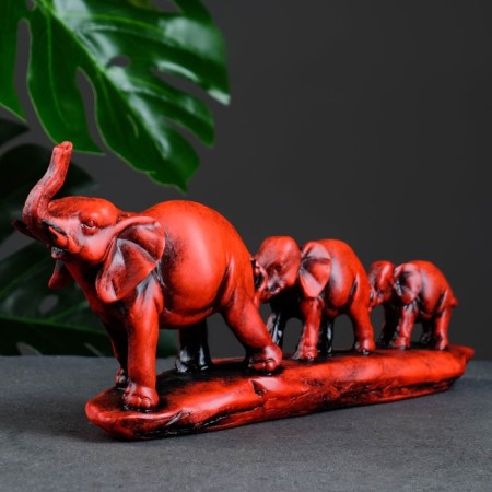 Figure "Elephants" Red, 30x14x6cm