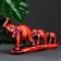 Figure "Elephants" Red, 30x14x6cm