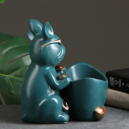 Two Bulldogs Content stand Green, 21x19x19cm-1