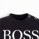 Long sleeve T-shirt Troshka I am "Little Boss", height 80-86 cm, black color