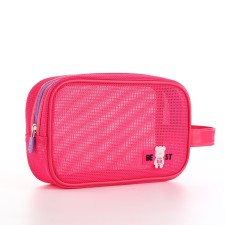 Cosmetic bag Dor mesh, 22*6.5*14, lightning department, raspberry