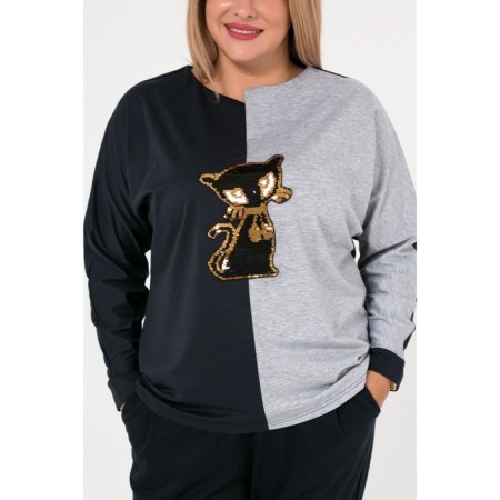 Female jumper, size 58, dark blue color-3