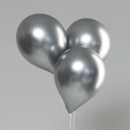 Latex chrome 12 ", set 50 pcs., Color silver