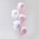 Shar Latex 12 “Together forever”, pastel, set of 5 pcs., Pink, white color