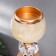 Summary Metal for 1 candle "Embossed geometric pattern with crystal" Gold 32x11x11 cm 75776