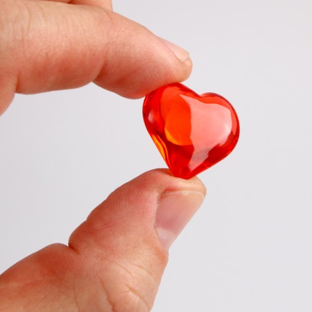 Plastic sores are decorative, set of 100 pcs., Size 1 pc. - 2 × 2 cm, red color-7
