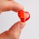 Plastic sores are decorative, set of 100 pcs., Size 1 pc. - 2 × 2 cm, red color