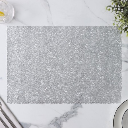 Serving napkins on the table “straw”, 30 × 45 cm, 4 pcs, silver-4