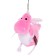 Soft toy "Dragon", pink-white tummy, 13 cm