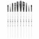 System of Synthetics 10 pieces, Brauberg Art Debut, in the PVC Penal