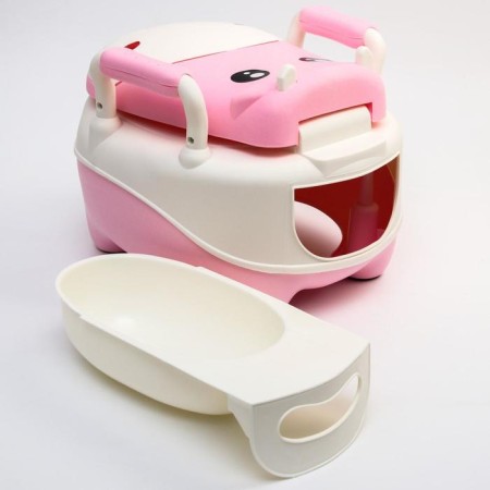 Pot children's "Hippo", white/pink color-5
