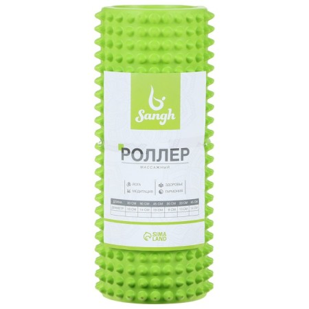 Massage roller SANGH, 33x12 cm, green color-4