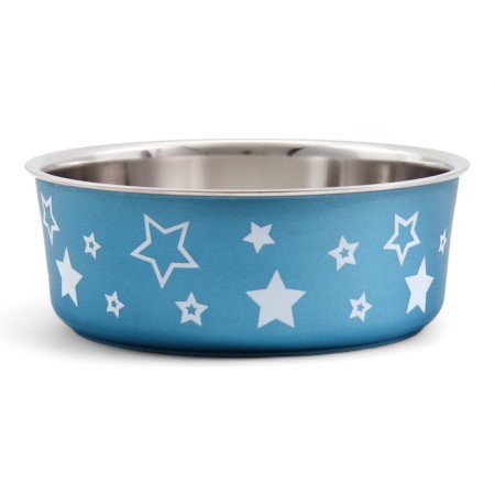 Bowl with silicone base "star", blue, 900 ml-2