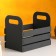 Kashpo wooden 25 × 15 × 20 cm "Carmen", side handles are lateral cuts, black give beautifully