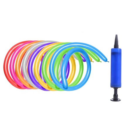 A set of balls for twisting 260, Mix color, 100 pcs + pump
