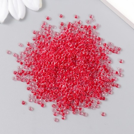 Beads "Astra" 11/0, 20 g (132V red/transparent with a color center)-1