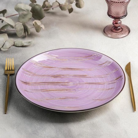 Porcelain dining Porcelain Wilmax Scratch, D = 28 cm, lilac color-1