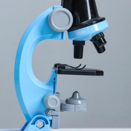Microscope "Young Botanik" Frendering to x1200, blue, backlight-6