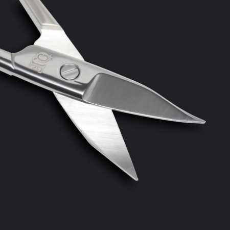 Manicure scissors "Premium", bent, wide, pointed, 9.5 cm, on the blist, silver color-11