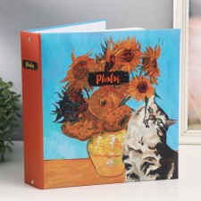 Фотоальбом на 50 магнитных листов 23х28 см, на кольцах "Van Gogh style 2"
