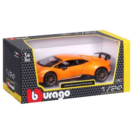 BBURAGO Lamborghini Huracan Performante, Die-Cast, 1:24, Orange color-12