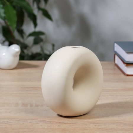 VAZA Ceramics Table "Lind" White, 12x5x11.5 cm-1