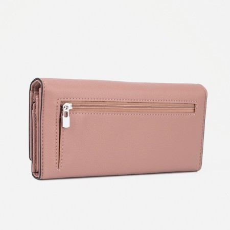 Women's wallet on magnets, pink color-1