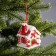 Fir -tree toy "Ginger House" 6 × 8.5 × 5.5 cm, from batteries, glow warm white