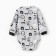 Body with a long sleeve, the color is gray/animals, height 74 cm