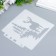 Stencil plastic "Deer in a pine forest" 13x14 cm