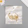 Double metal hook (set 4 pcs) gold 4.5x3 cm