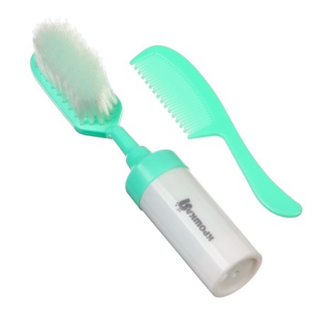 A set of combs with a rattle "Baby", 2 pcs., Biryuzovaya color, Mix drawing-2