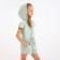 Kit for girls (top, shorts) minku: casual collection olive color, height 152