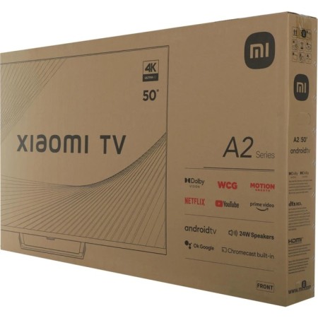 TV Xiaomi Mi Led TV A2, 50 ", 3840x2160, DVB-T2/C/S2, HDMI 3, USB 2, Smart TV, Black-1