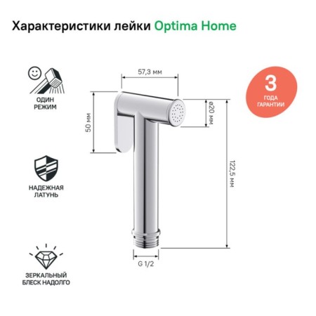 Lake for bidet IDDIS 020SB0Gi20, 113 x 24, round, brass, chrome-1