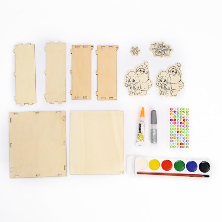 Set for creativity. New Year's box "Santa Claus with the Snow Maiden"-1