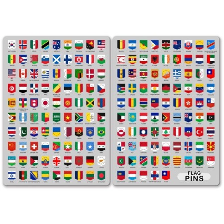 Geometes for the world map Eco Wood Art, flags of countries, pins-4