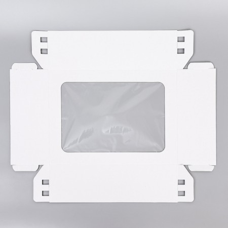 Box for a cake with a window, white, 30 x 40 x 12 cm-4