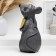 Piggy bank "Rat with cheese" dark gray, 24x16x14cm